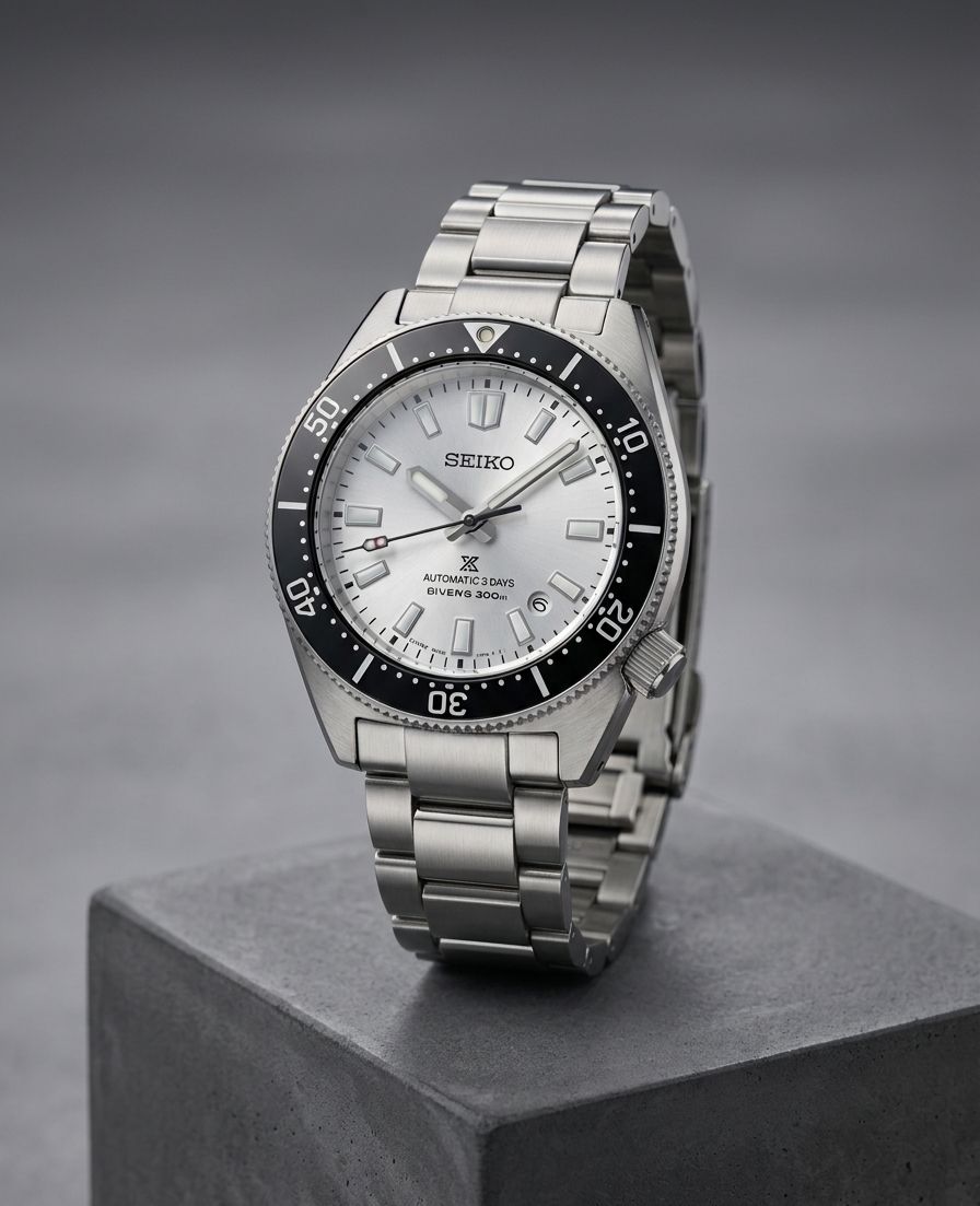 Seiko Prospex 140th Anniversary Limited Edition | SILVER CHAIN, BLACK AND WHITE DIAL