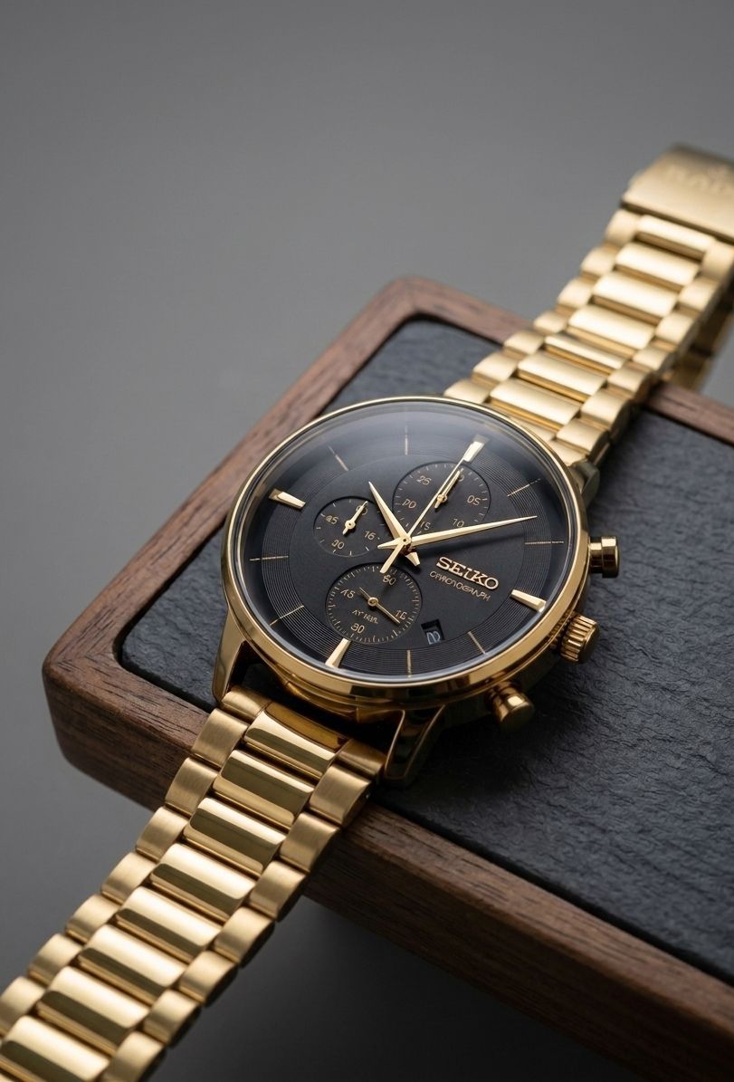 SEIKO | GOLD-TONED MEN'S WRISTWATCH