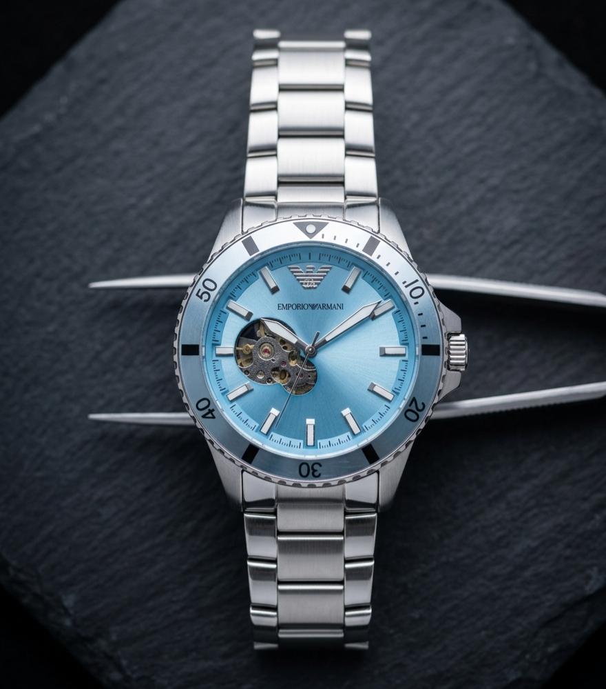 Emporio Armani Sea Explorer Automatic Blue Dial Men's Watch