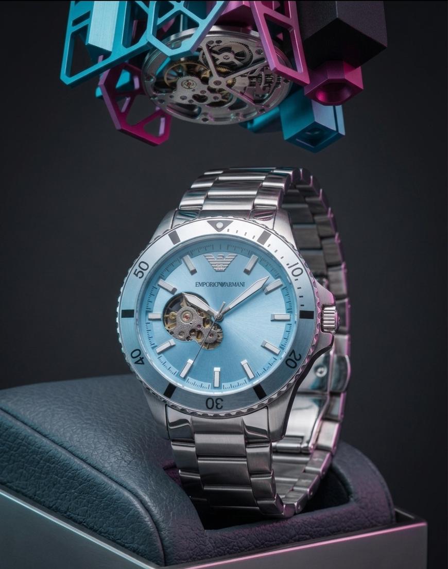 Emporio Armani Sea Explorer Automatic Blue Dial Men's Watch