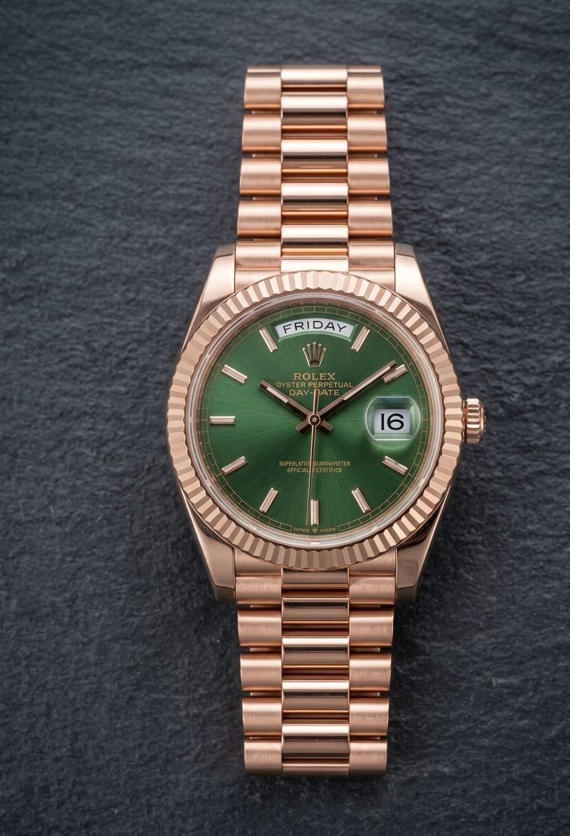 ROLEX DAY-TIME WITH A GREEN DIAL