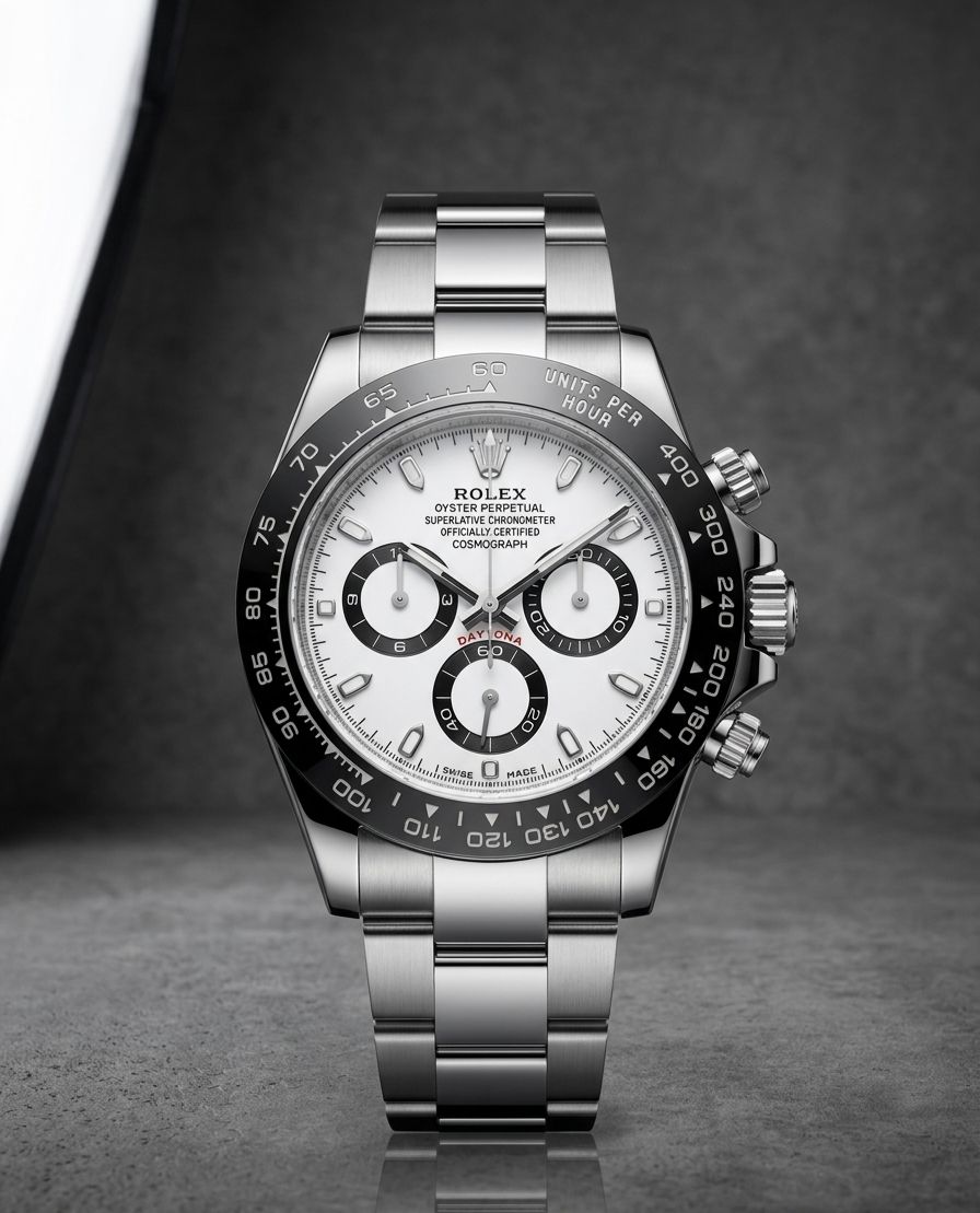 Rolex Cosmograph Daytona | SILVER CHAIN WITH WHITE DIAL