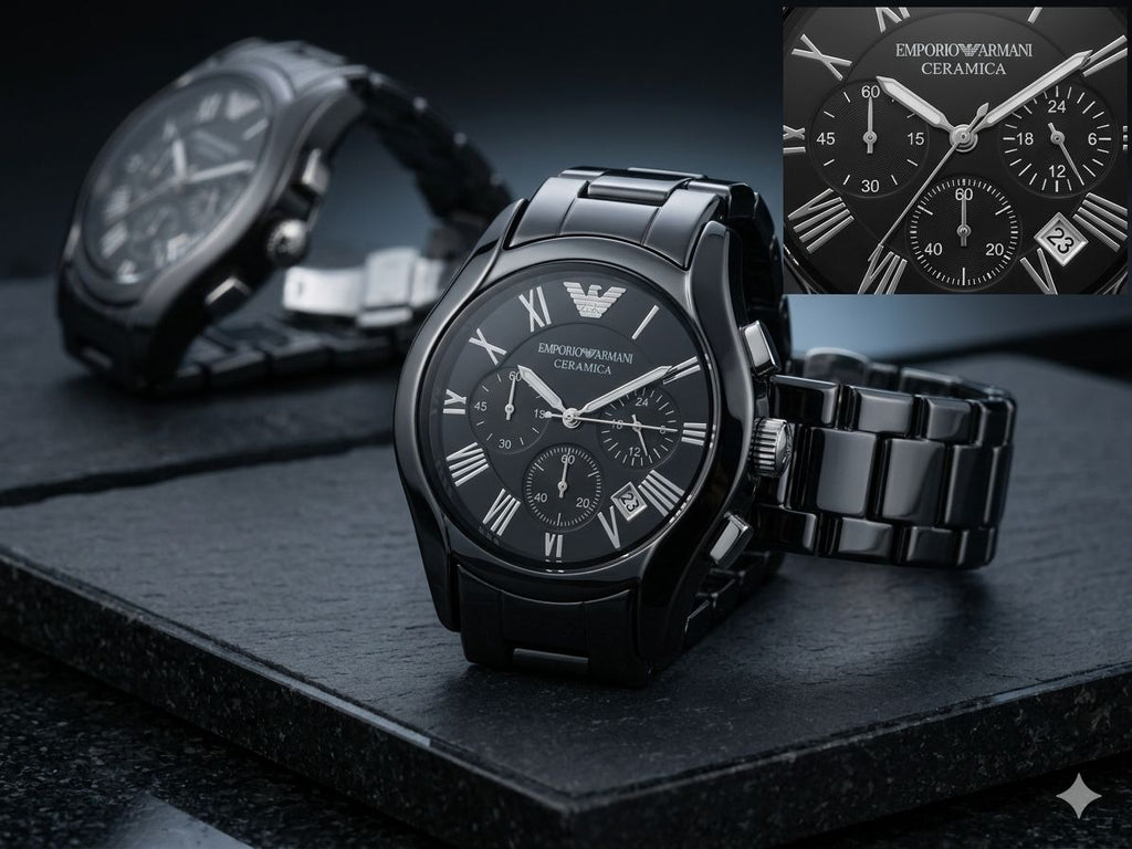 Emporio Armani Ceramica Black Chronograph