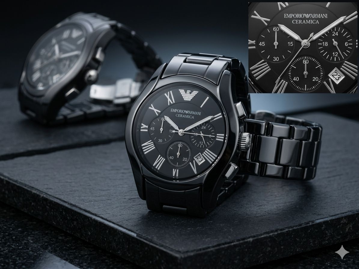 Emporio Armani Ceramica Black Chronograph