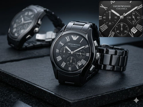Emporio Armani Ceramica Black Chronograph
