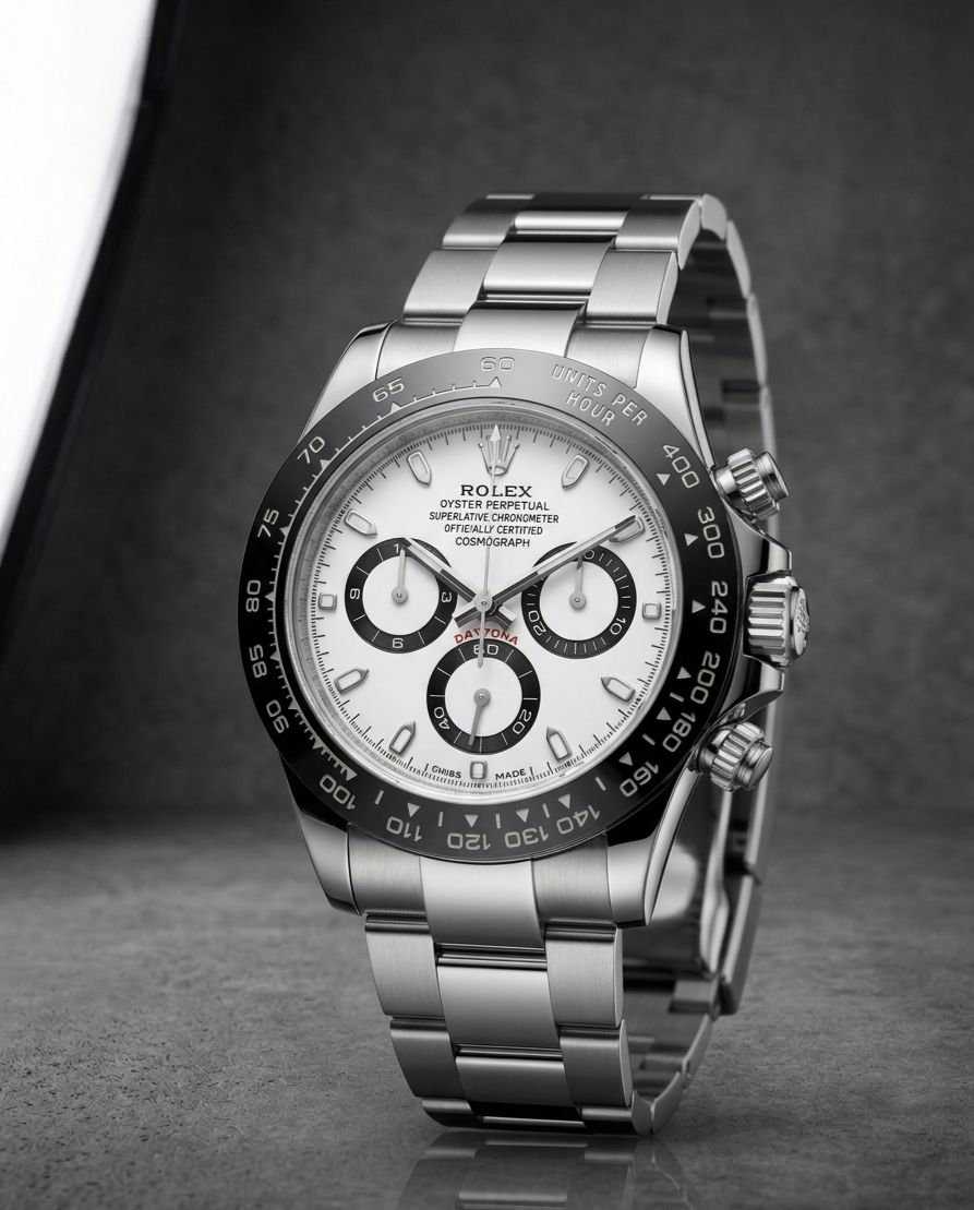 Rolex Cosmograph Daytona | SILVER CHAIN WITH WHITE DIAL